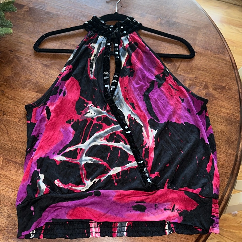 Fun Bebe shirt looks great with black!